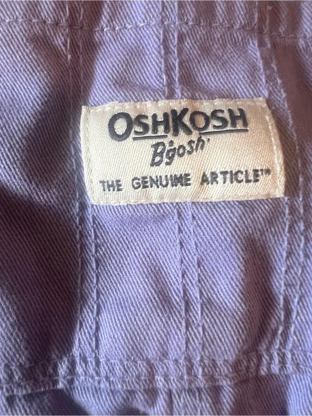 OshKosh B’gosh Lavender Jumper Dress 2T Pinafore Overall Bib Twill Toddler